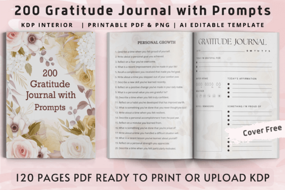 200 Gratitude Journal with Prompts: A Guide to Cultivating Daily Gratitude