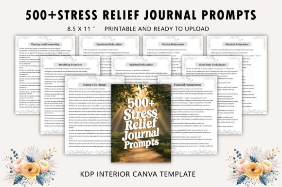 500 Stress Relief Journal Prompts: A Path to Calm and Clarity