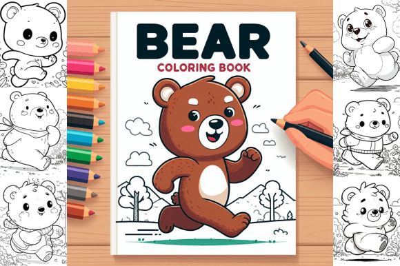 Bear on the Run Coloring Book: A Journey Through Park Adventures