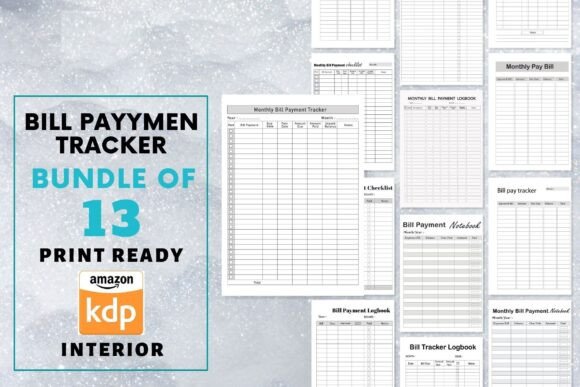 Bundle of 13 Bill Payment Tracker