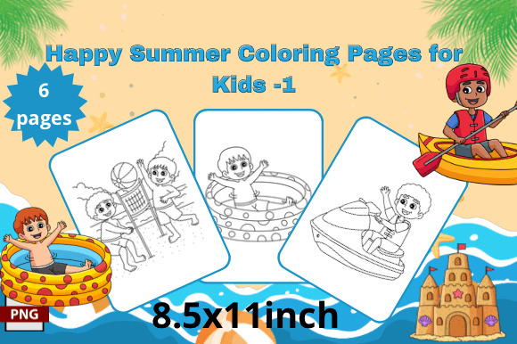 Happy Summer Coloring Pages for Kids - 1: A Fun and Creative Way to Celebrate the Season