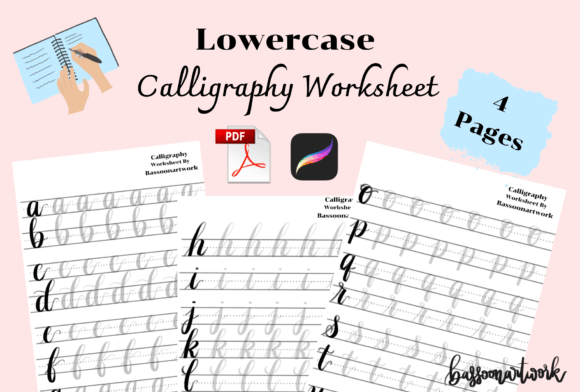 Lowercase Calligraphy Worksheet: A Modern Approach to Elegant Writing