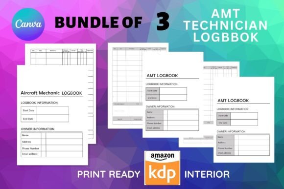 Maximize Efficiency with the Bundle of 3 AMT Technician Logbook