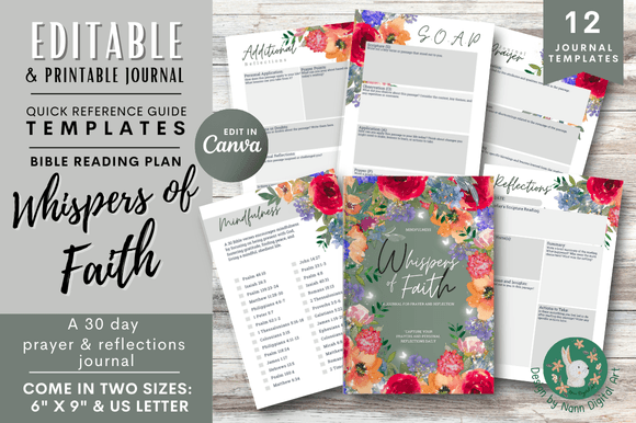Prayer Reflection Journal Editable 25: A Modern Tool for Spiritual Growth and Mindfulness