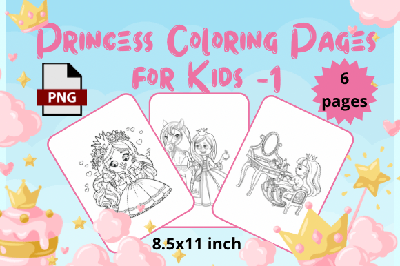 Princess Coloring Pages for Kids -1: A Creative Journey for Young Artists