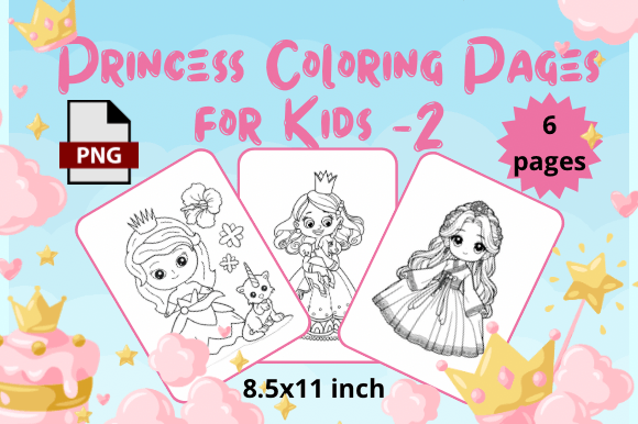 Princess Coloring Pages for Kids -2