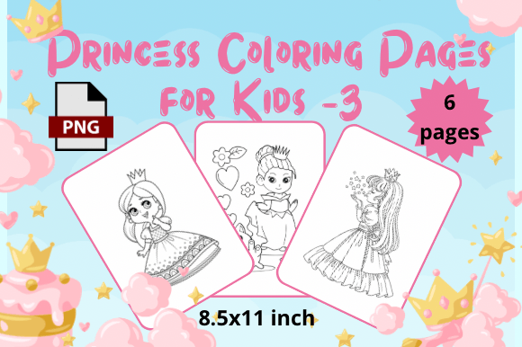 Princess Coloring Pages for Kids -3: A Creative and Engaging Resource for Young Artists