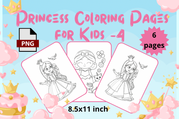 Princess Coloring Pages for Kids -4