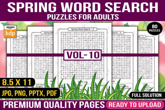 Spring Word Search for Adults Vol-10