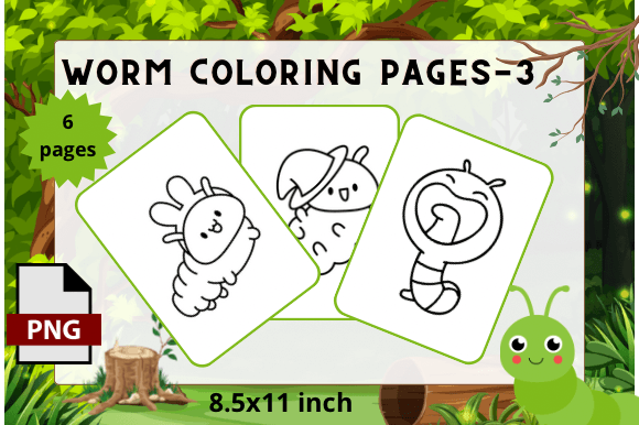 Worm Coloring Pages -3