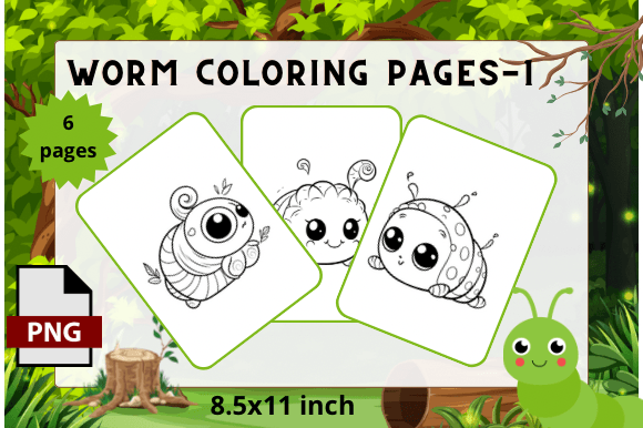 Worm Coloring Pages